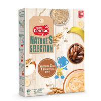 Nestle Cerelac Nature's Selection ( Multigrain, Dates & Fruits ) Powder 175 gm Soft Pack