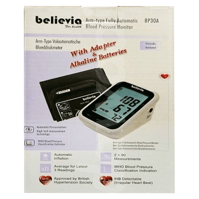 Believia BP-30A Digital Blood Pressure Monitor Device 1 Set Pack