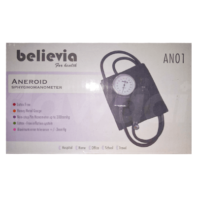 Believia AN01 Aneroid Sphygmomanometer 1 Set Pack
