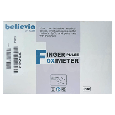 Believia PO-10 Finger Pulse Oximeter Device 1 Pcs Pack