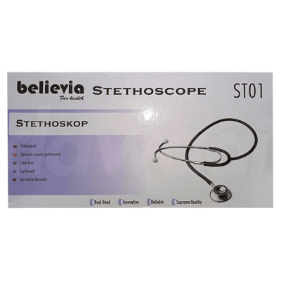 Believia ST-01 Dual Head Stethoscope 1 Pcs. Pack