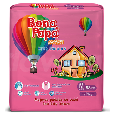 Bona Papa Magic Mega - Medium Diapers 88 Pcs. Pack