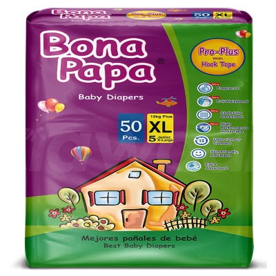 Bona Papa Plus Economy - XL Diapers 50 Pcs. Pack