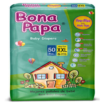Bona Papa Plus Economy - XXL Diapers 50 Pcs. Pack