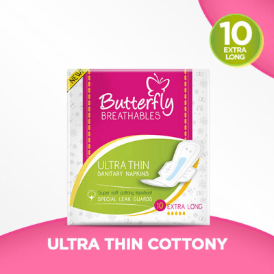 Butterfly Ultra Breathable Extra Long 1 x 10's Box Pack