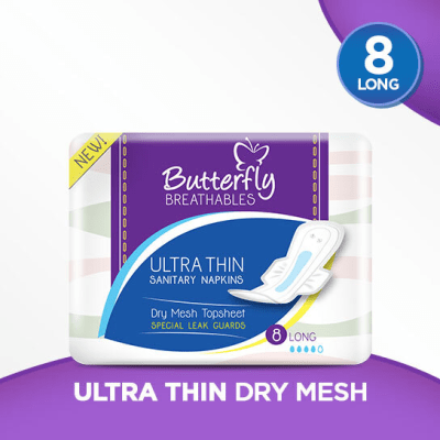 Butterfly Ultra Breathable Long 1 x 8's Soft Pack