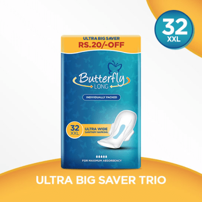 Butterfly Ultra Big Saver Long 1 x 32's Trio Pack
