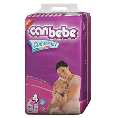 Canbebe Comfort Dry - Maxi Super Economy Diapers 32 Pcs. Pack