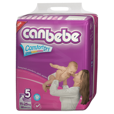 Canbebe Comfort Dry - Junior Super Economy Diapers 28 Pcs. Pack