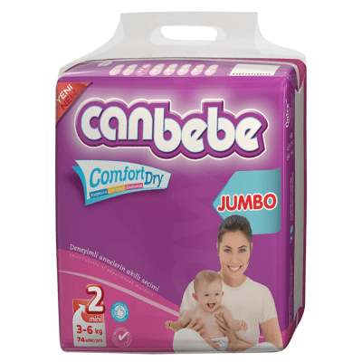 Canbebe Comfort Dry - Mini Jumbo Diapers 74 Pcs. Pack