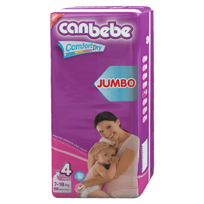 Canbebe Comfort Dry - Maxi Jumbo Diapers 58 Pcs. Pack