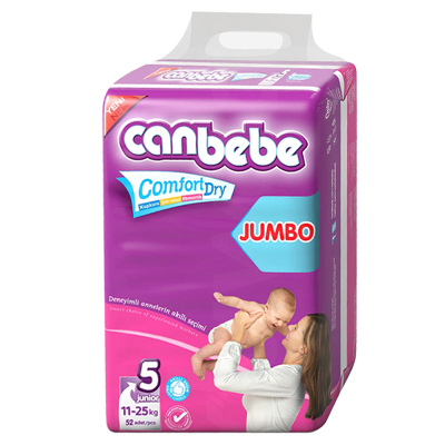 Canbebe Comfort Dry - Junior Jumbo Diapers 52 Pcs. Pack