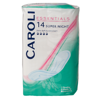 Caroli Super Night - Extra Soft & Absorbent Sanitary Pads 14 Pcs. Pack