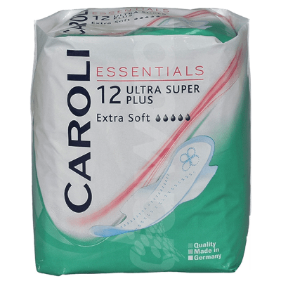 Caroli Ultra Super Plus - Extra Soft Sanitary Pads 12 Pcs. Pack