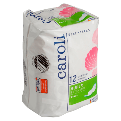 Caroli Ultra Super - Extra Soft Sanitary Pads 12 Pcs. Pack