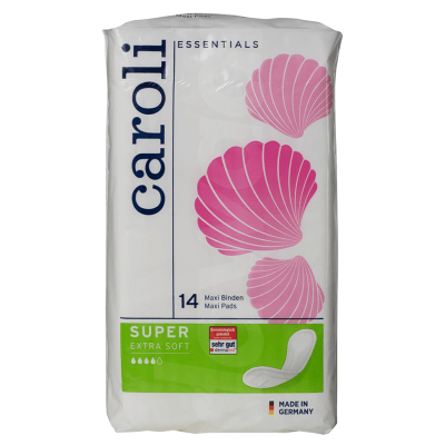 Caroli Maxi Super - Extra Soft Sanitary Pads 14 Pcs. Pack