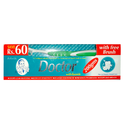 Doctor Toothpaste 200 gm + Free Brush