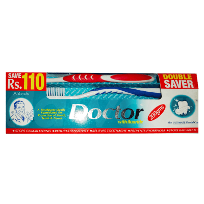 Doctor Toothpaste 180gm Saver Pack + 2 Brush