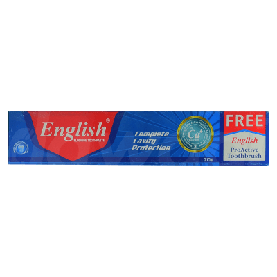 English Complete Cavity Protection Toothpaste 70 gm + Free Protective Toothbrush Pack
