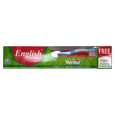 English Herbal Toothpaste 65 gm + Free Brush