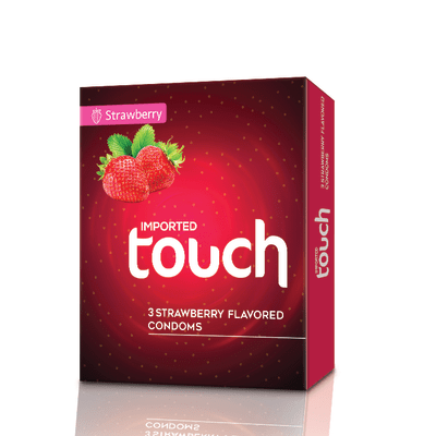 Touch Strawberry Condoms 3s