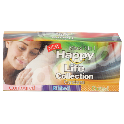 Happy Life Collection Condoms Mixed 3 in 1