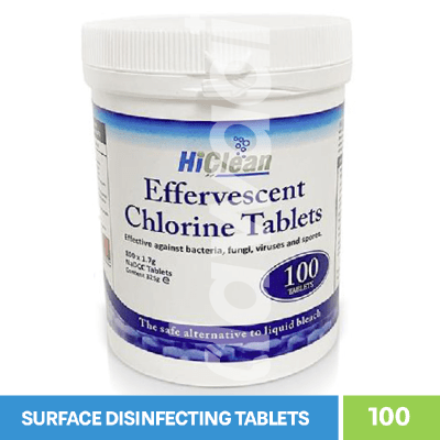 HiClean Effervescent Chlorine Tablet 1x 100's Jar