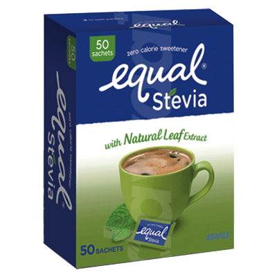 Equal Stevia 0 Calorie Sweetner 50 Sachets Pack