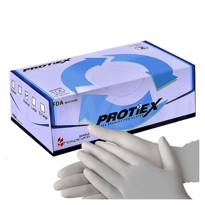 Protiex Powdered Medium Examination Gloves 1 x 100's Pcs Pack
