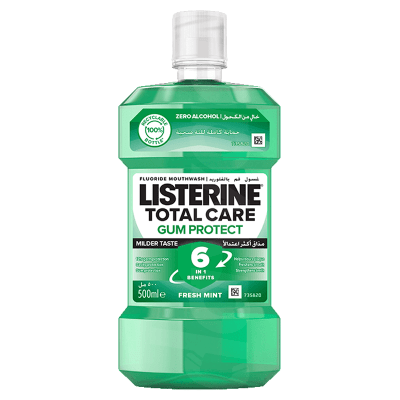 Listerine Total Care Gum Protect Milder Taste Fresh Mint Mouth Wash 500 ml Bottle