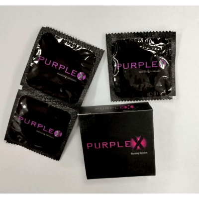 Climax Purple X - 3Pcs - Warming Gel Condoms