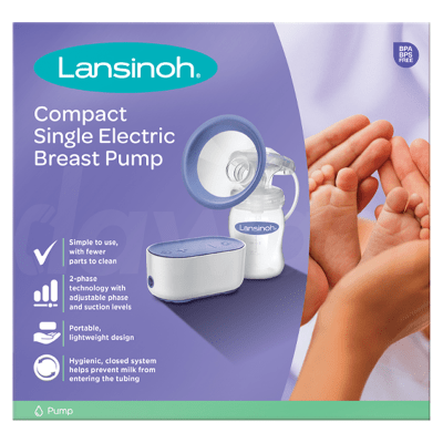 Lansinoh Compact Single Electric Breast Pump 1 Set Pack