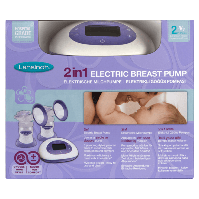 Lansinoh 2 In 1 Electric Breast Pump 1 Set Pack