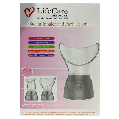 Life Care LC - 1200 (2 in 1) Steam Inhaler & Facial Suana 1 Set Pack