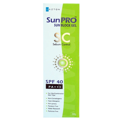 Mazton SunPro SC (Sebum Control) Sun Block Gel 30 gm Pack