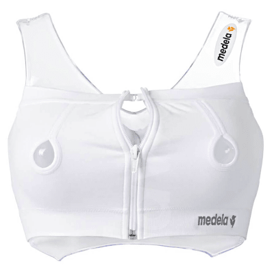 Medela White - Medium Easy Expression Bustier (Pumping Bra) 1 Pcs. Pack