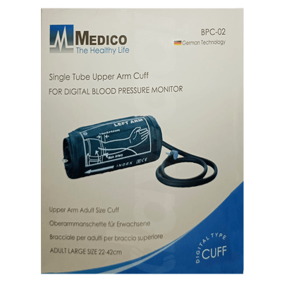 Medico BPC - 02 Single Tube Upper Arm Digital Type Cuff  Adult Large Size 22 - 42 cm 1 Pcs. Pack