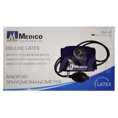 Medico AND - 85 Delux Latex Aneroid Sphygmomanometer 1 Set Pack