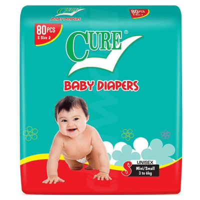 Cure Mega - Small Diapers 80 Pcs. Pack