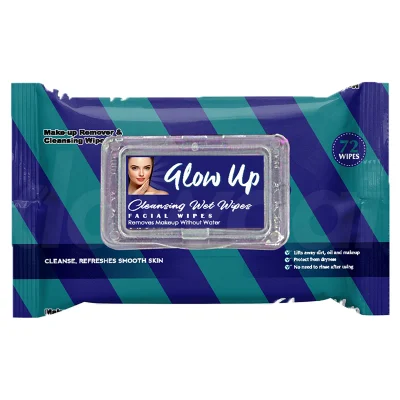 Glow Up Makeup Remover Wet Wipes 72 Pcs. Pack
