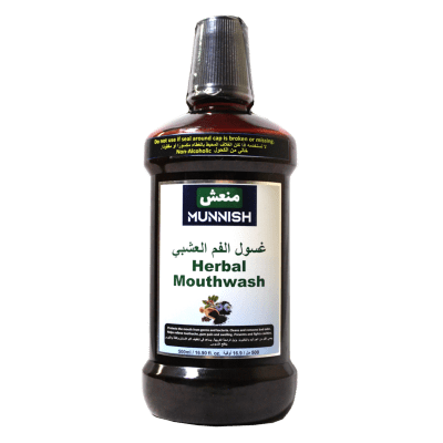 Munnish Herbal Mouthwash for Adults 500 ml Bottle