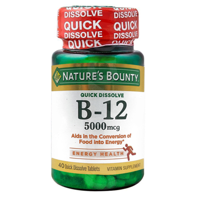 Nature's Bounty Vitamin B-12 5000mcg 40's