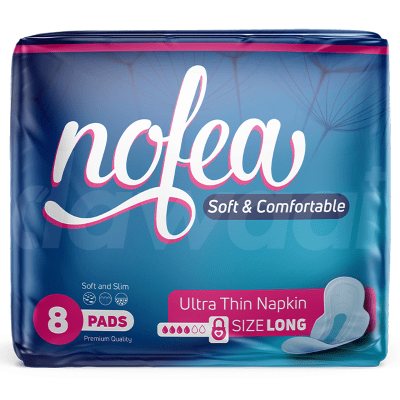 Nofea Ultra Thin - Long Sanitary Pads 8 Pcs. Pack
