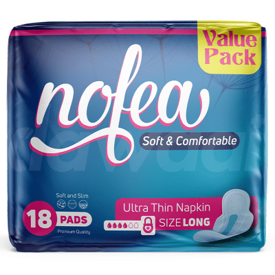 Nofea Ultra Thin - Long Sanitary Pads 18 Pcs. Pack