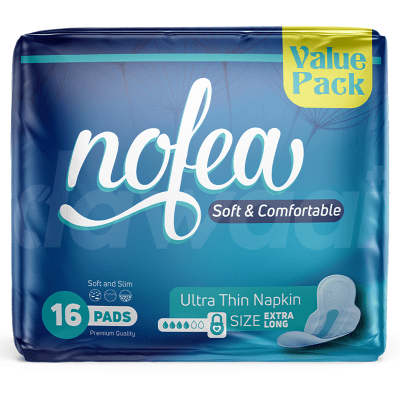Nofea Ultra Thin - Extra Long Sanitary Pads 16 Pcs. Pack