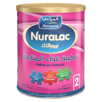 Nuralac 2 - Follow On Formula Milk Powder 400 gm Tin