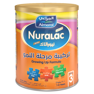 Nuralac 3 - Growing up Formula Milk Powder 400 gm Tin