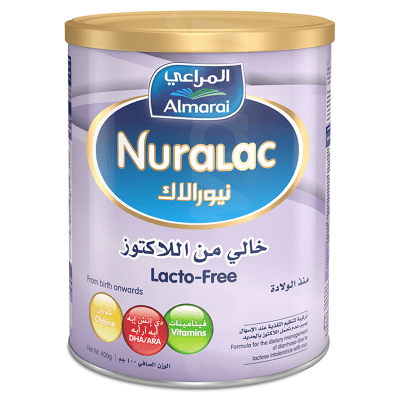 Nuralac Lacto - Free Milk Powder 400 gm Tin