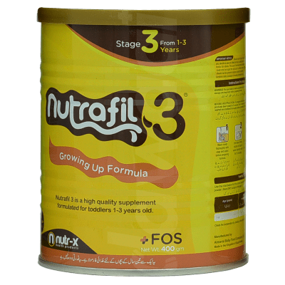 Nutrafil Growing Up Formula - 3 Milk Powder 400 gm Tin