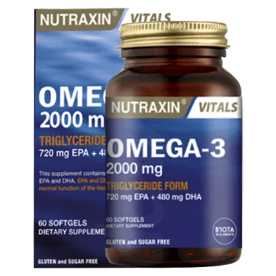 Nutraxin Omega-3 Supplements 1 x 60's Softgel Capsules Bottle